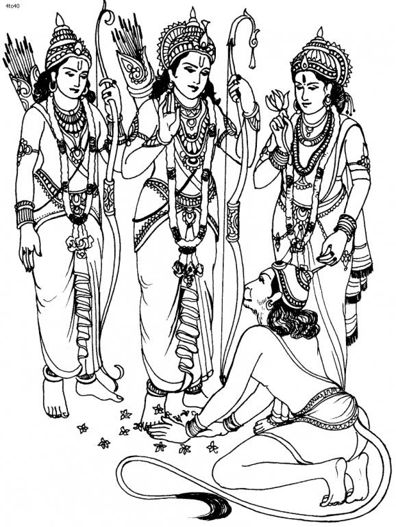 Coloring page: Hindu Mythology (Gods and Goddesses) #109295 - Free Printable Coloring Pages