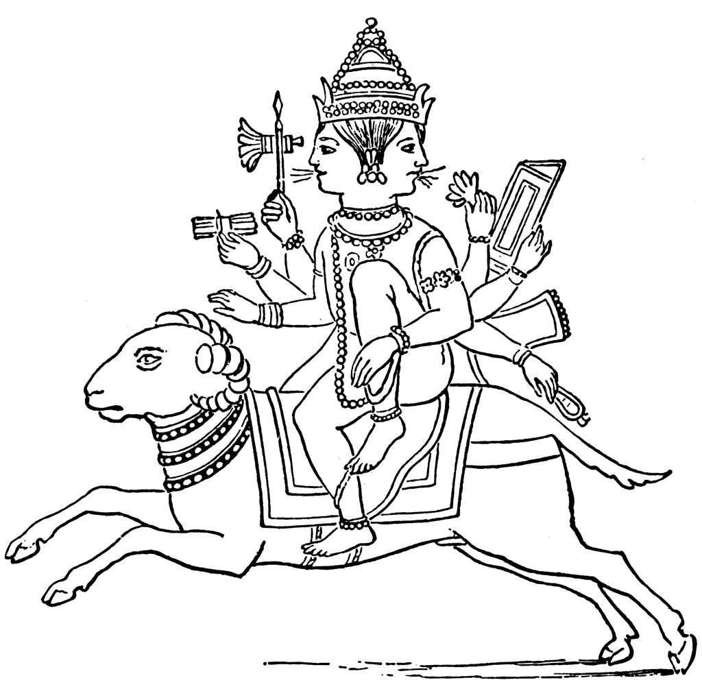 Coloring page: Hindu Mythology (Gods and Goddesses) #109303 - Free Printable Coloring Pages