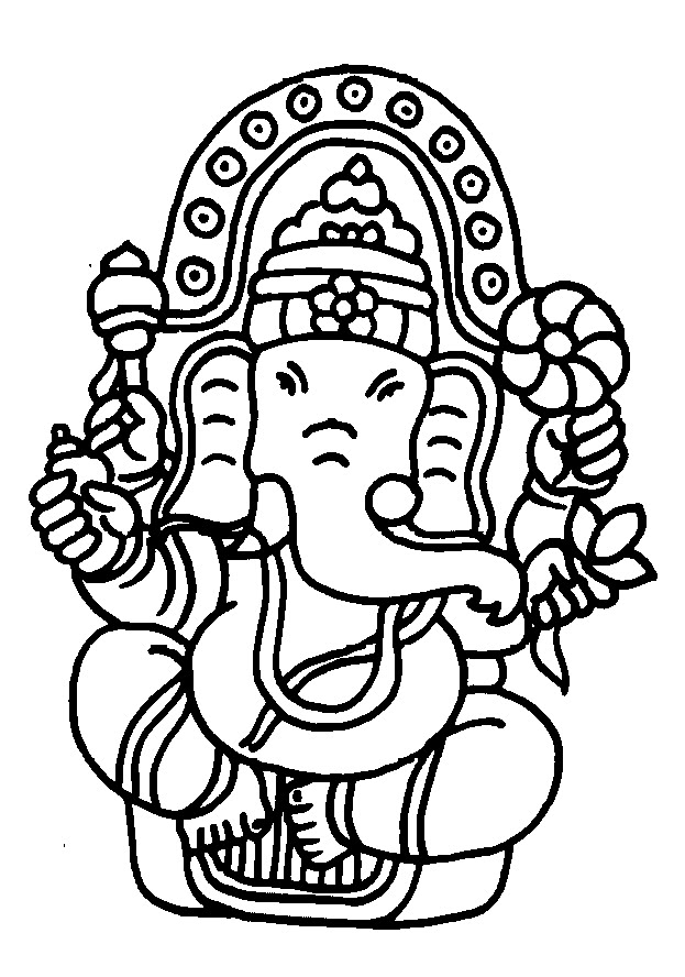 Coloring page: Hindu Mythology (Gods and Goddesses) #109316 - Free Printable Coloring Pages