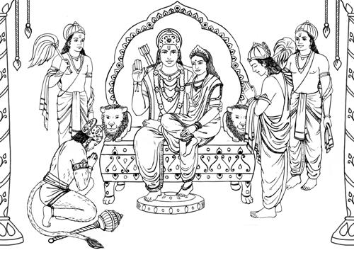 Coloring page: Hindu Mythology (Gods and Goddesses) #109327 - Free Printable Coloring Pages