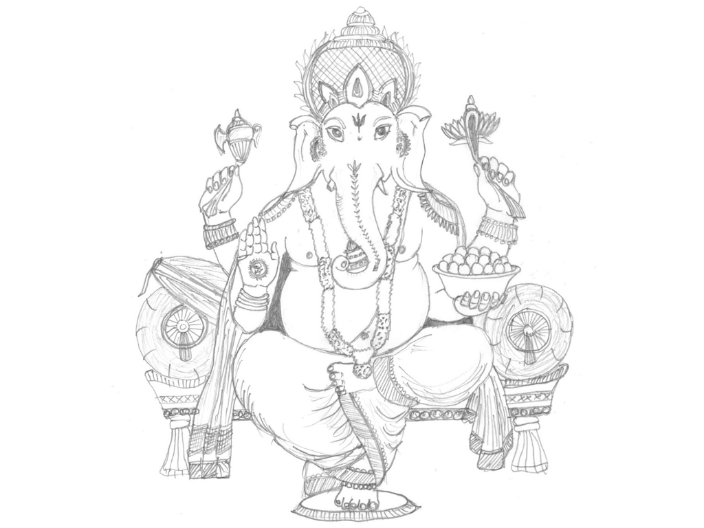 Coloring page: Hindu Mythology (Gods and Goddesses) #109354 - Free Printable Coloring Pages