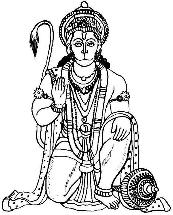 Hindu Gods And Goddesses Coloring Pages Sketch Coloring Page