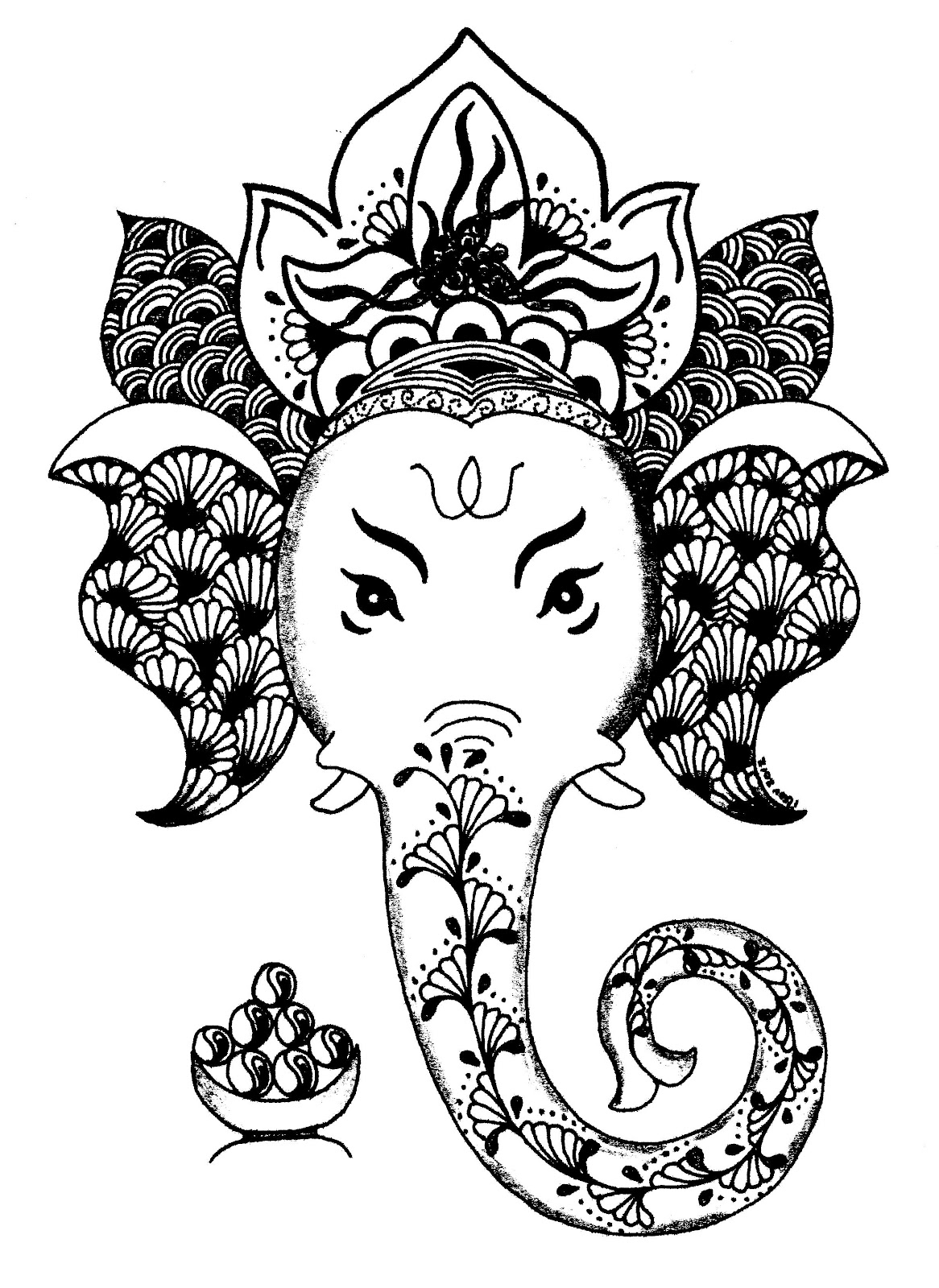 Coloring page: Hindu Mythology (Gods and Goddesses) #109358 - Free Printable Coloring Pages