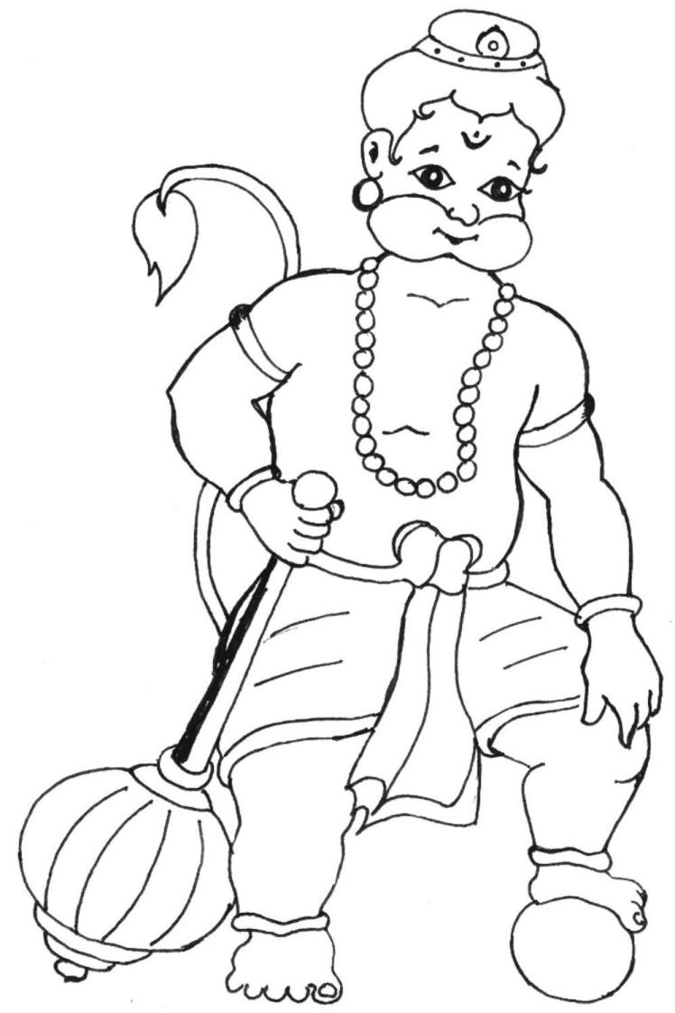 Coloring page: Hindu Mythology (Gods and Goddesses) #109361 - Free Printable Coloring Pages