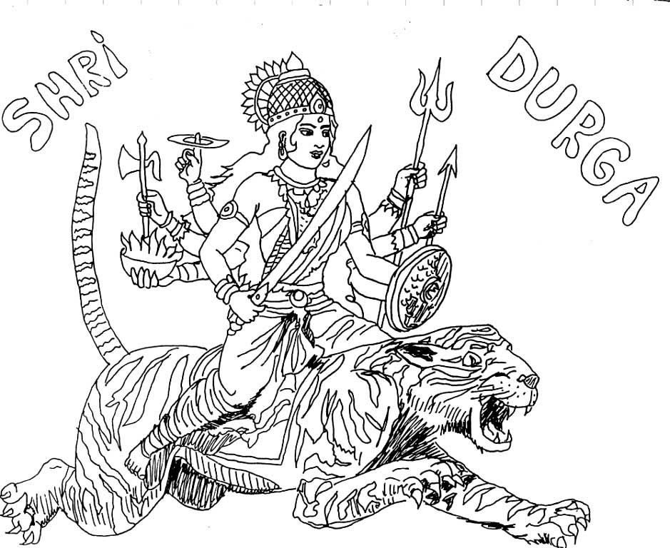 Coloring page: Hindu Mythology (Gods and Goddesses) #109414 - Free Printable Coloring Pages
