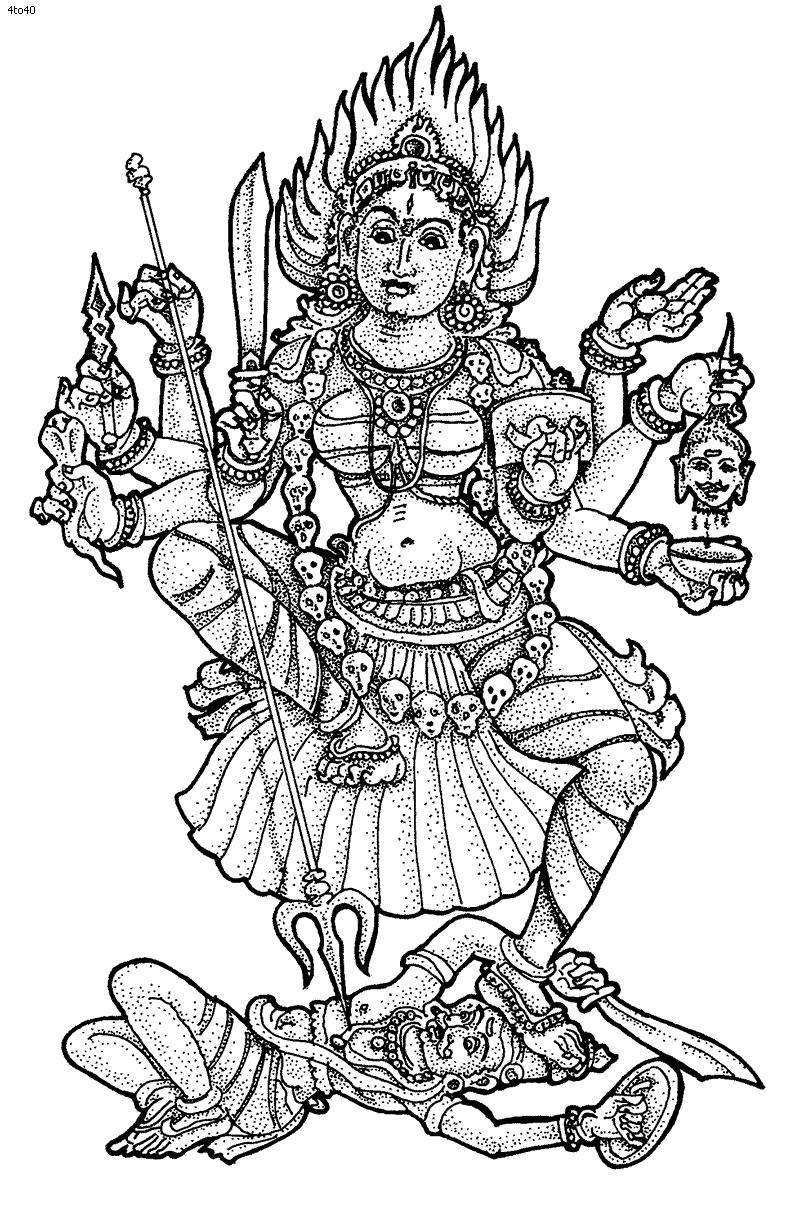 Coloring page: Hindu Mythology (Gods and Goddesses) #109418 - Free Printable Coloring Pages