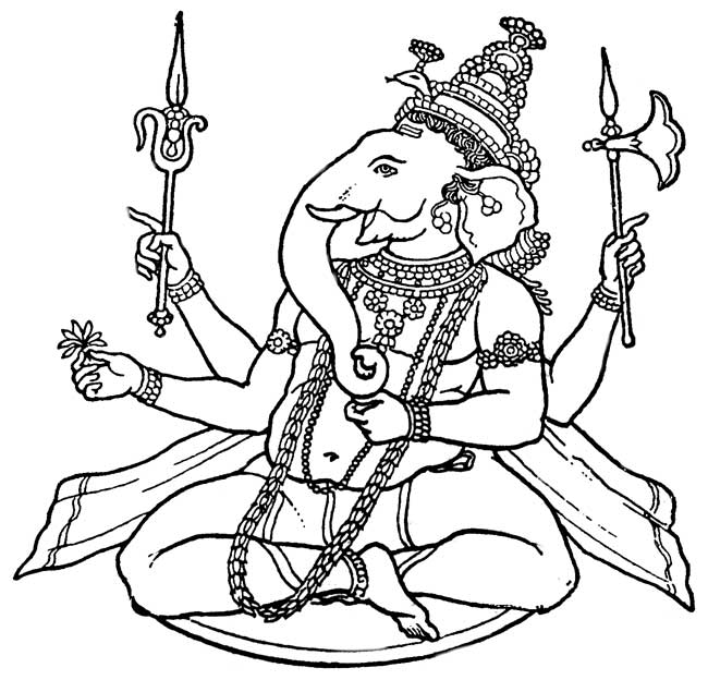 Coloring page: Hindu Mythology (Gods and Goddesses) #109440 - Free Printable Coloring Pages