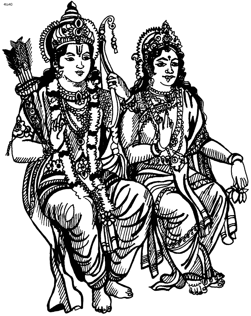 Coloring page: Hindu Mythology (Gods and Goddesses) #109460 - Free Printable Coloring Pages