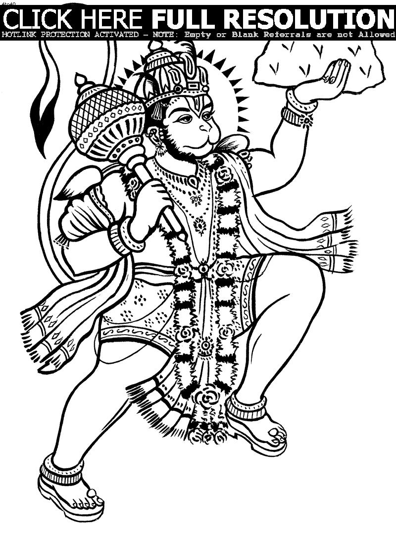 Coloring page: Hindu Mythology (Gods and Goddesses) #109474 - Free Printable Coloring Pages