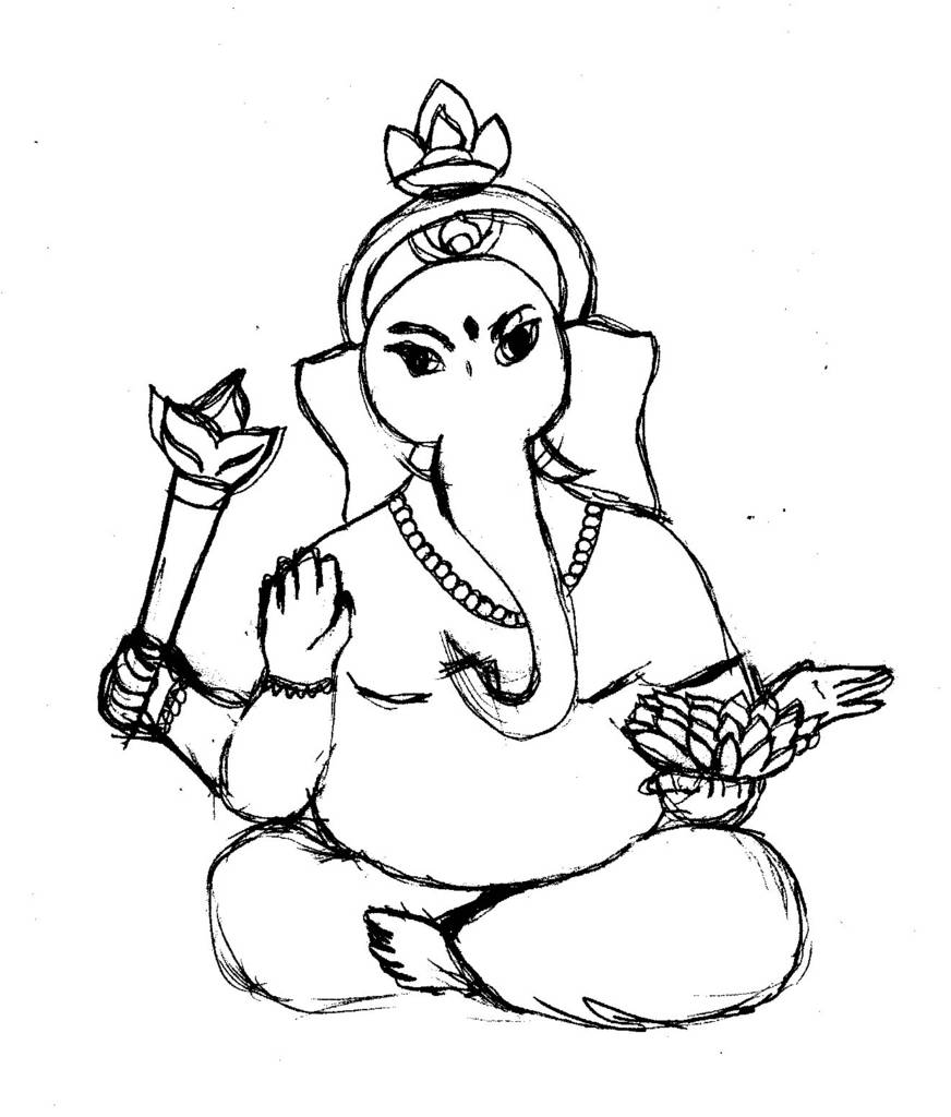 Coloring page: Hindu Mythology (Gods and Goddesses) #109556 - Free Printable Coloring Pages