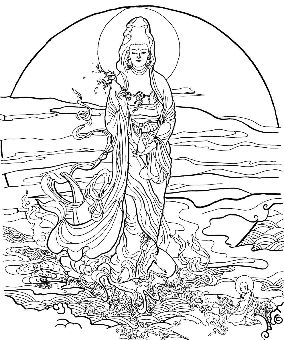 Coloring page: Hindu Mythology: Buddha (Gods and Goddesses) #89508 - Printable coloring pages