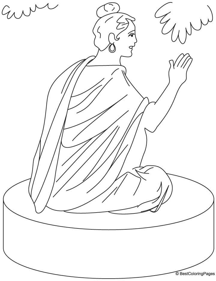 Coloring page: Hindu Mythology: Buddha (Gods and Goddesses) #89511 - Free Printable Coloring Pages