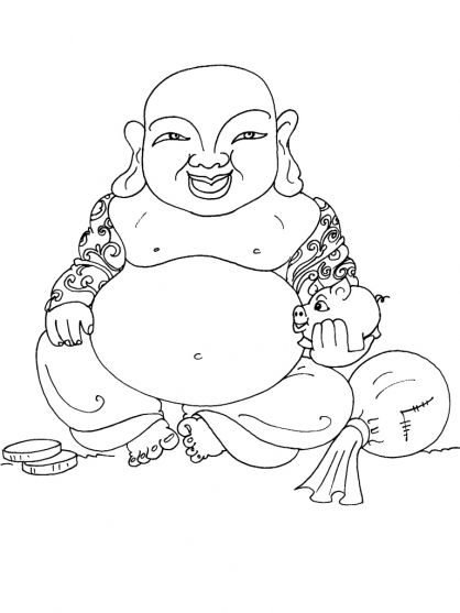Coloring page: Hindu Mythology: Buddha (Gods and Goddesses) #89520 - Free Printable Coloring Pages