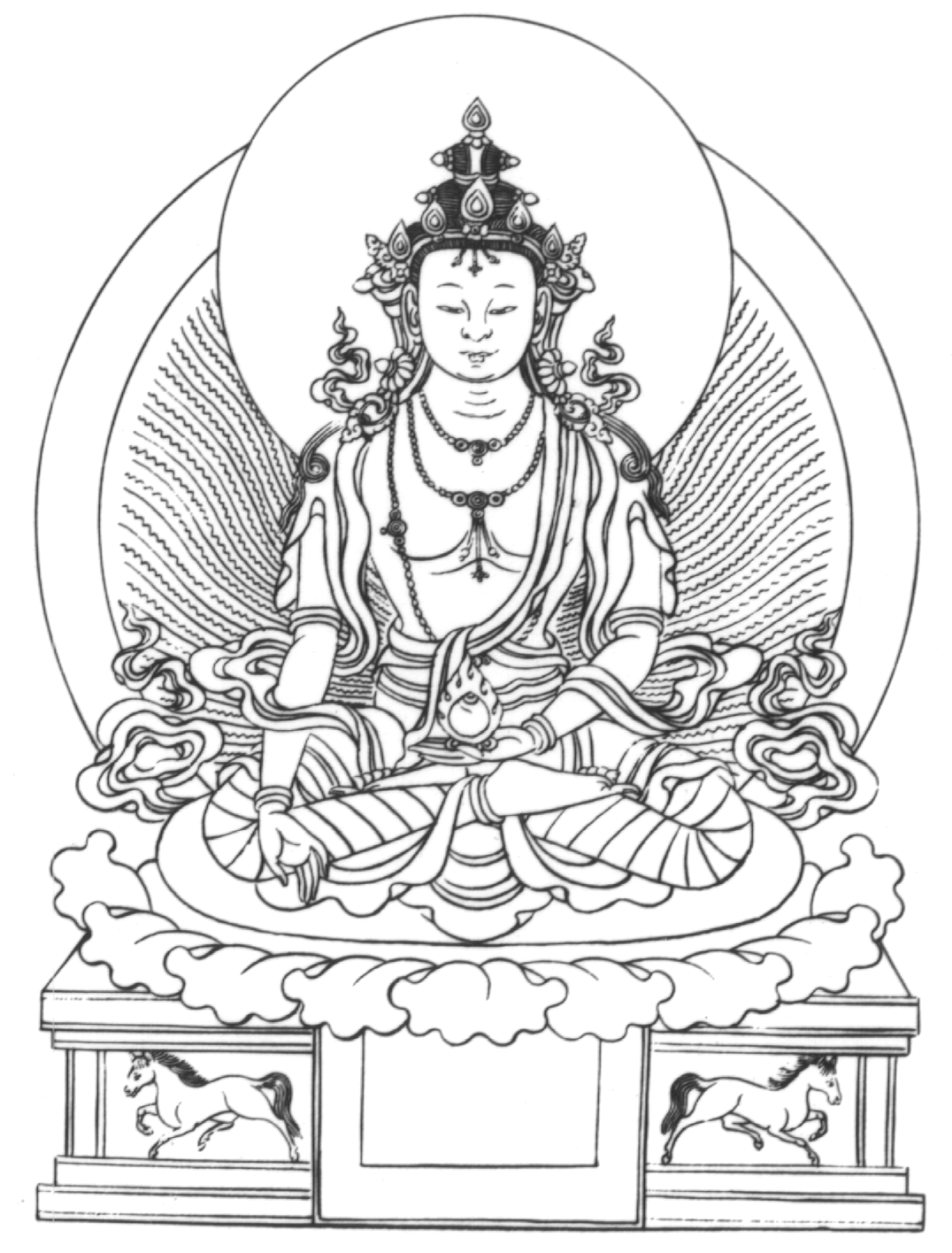 Coloring page: Hindu Mythology: Buddha (Gods and Goddesses) #89541 - Free Printable Coloring Pages