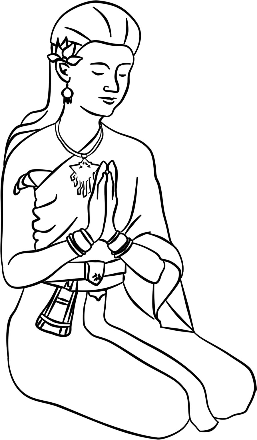 Coloring page: Hindu Mythology: Buddha (Gods and Goddesses) #89615 - Free Printable Coloring Pages