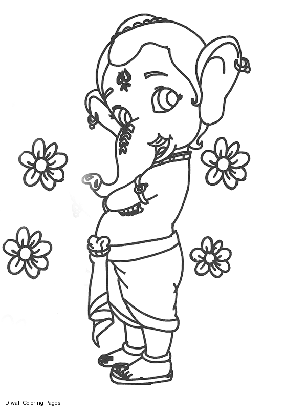 Coloring page: Hindu Mythology: Ganesh (Gods and Goddesses) #96852 - Free Printable Coloring Pages