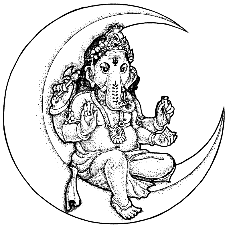 Coloring page: Hindu Mythology: Ganesh (Gods and Goddesses) #96857 - Free Printable Coloring Pages