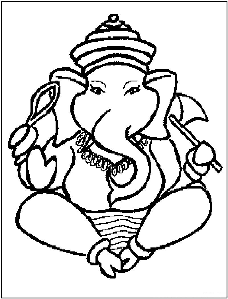 Coloring page: Hindu Mythology: Ganesh (Gods and Goddesses) #96863 - Free Printable Coloring Pages
