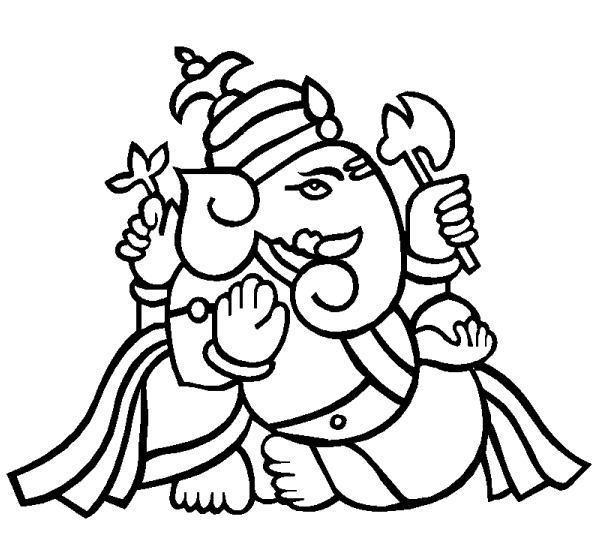 Coloring page: Hindu Mythology: Ganesh (Gods and Goddesses) #96867 - Printable coloring pages