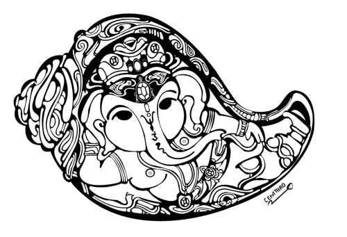 Coloring page: Hindu Mythology: Ganesh (Gods and Goddesses) #96873 - Free Printable Coloring Pages
