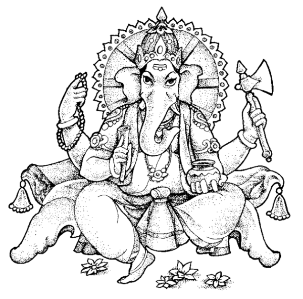 Coloring page: Hindu Mythology: Ganesh (Gods and Goddesses) #96880 - Free Printable Coloring Pages