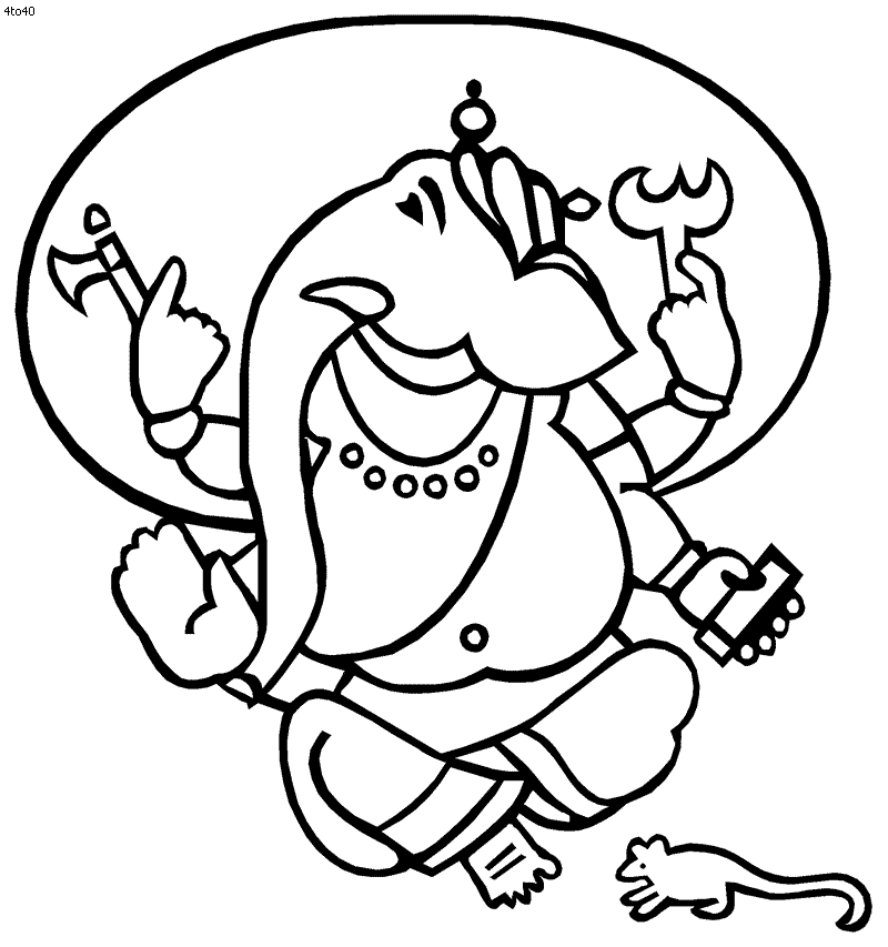 Coloring page: Hindu Mythology: Ganesh (Gods and Goddesses) #96886 - Free Printable Coloring Pages