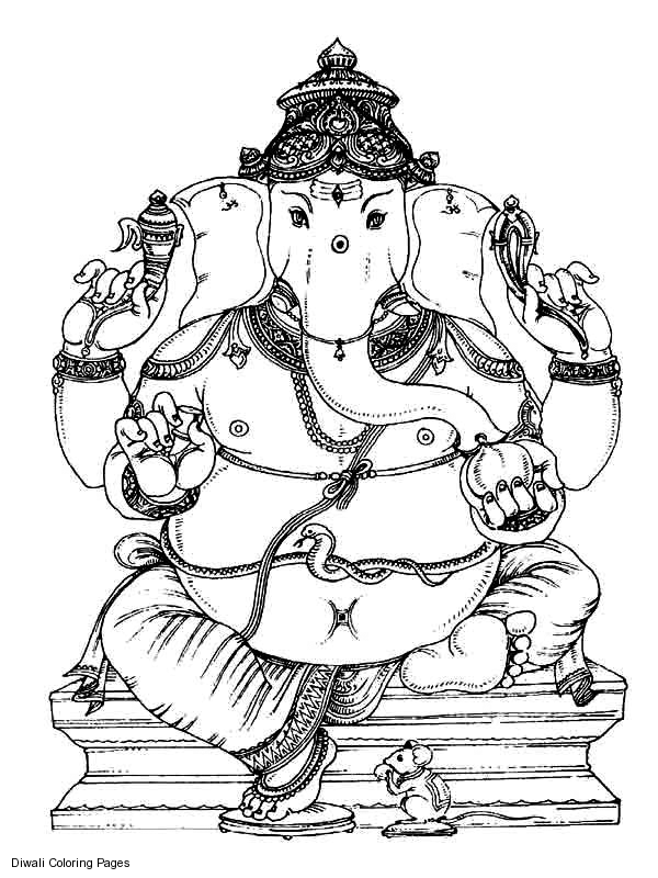 Coloring page: Hindu Mythology: Ganesh (Gods and Goddesses) #96897 - Free Printable Coloring Pages