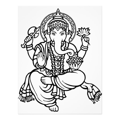Coloring page: Hindu Mythology: Ganesh (Gods and Goddesses) #96917 - Free Printable Coloring Pages