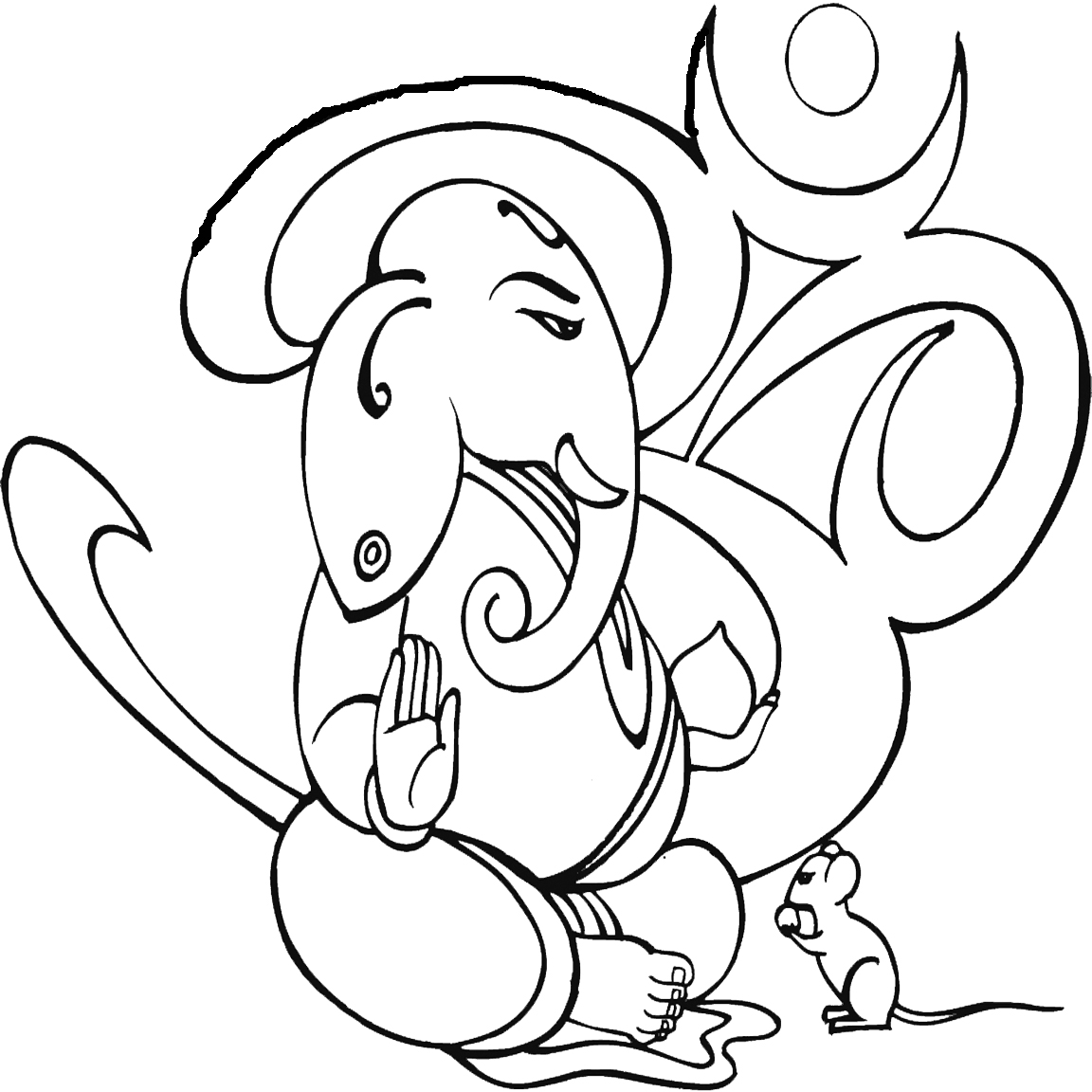 Coloring page: Hindu Mythology: Ganesh (Gods and Goddesses) #96924 - Free Printable Coloring Pages