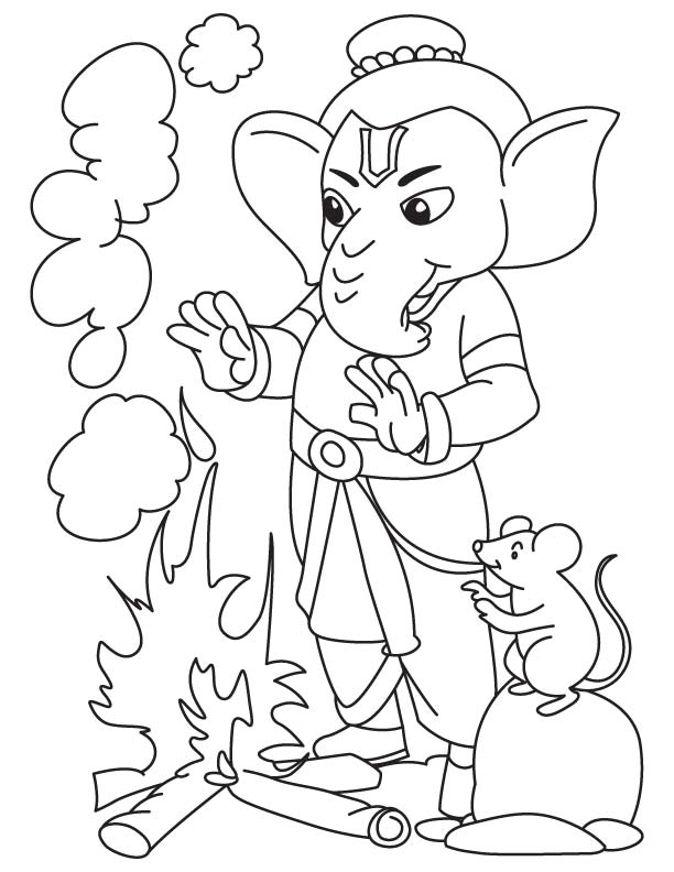 Coloring page: Hindu Mythology: Ganesh (Gods and Goddesses) #96929 - Printable coloring pages