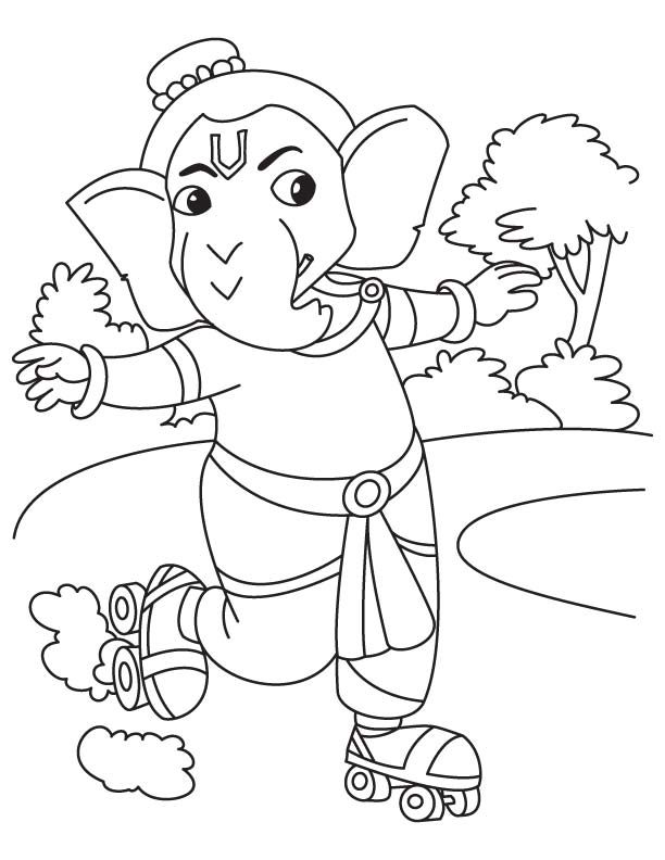 Coloring page: Hindu Mythology: Ganesh (Gods and Goddesses) #96930 - Free Printable Coloring Pages