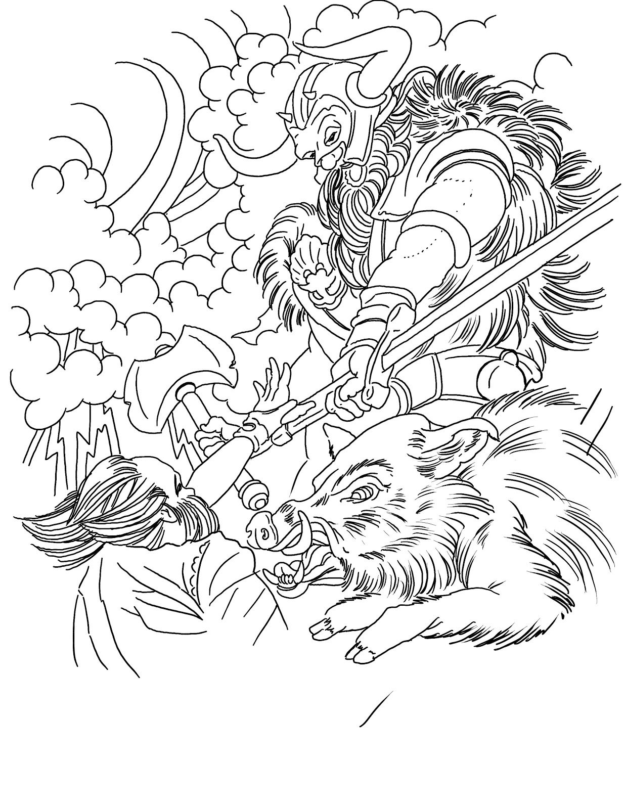 Coloring page: Norse Mythology (Gods and Goddesses) #110689 - Printable coloring pages