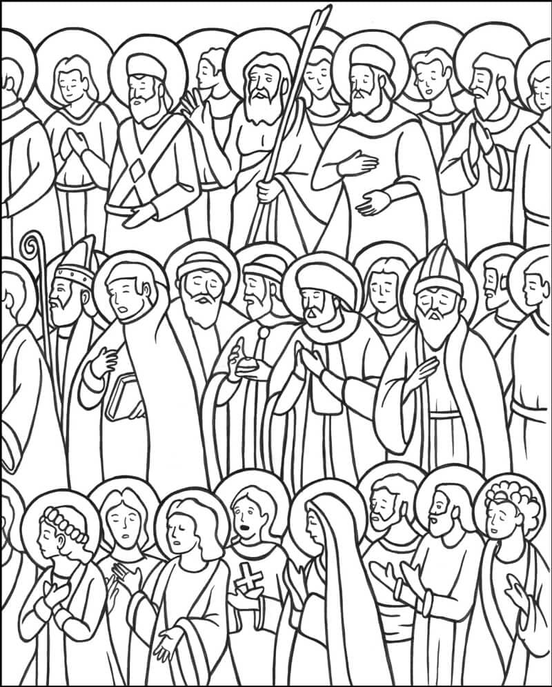 Free printable All Saints Day coloring page #181382 from Holidays and Celebrations collection