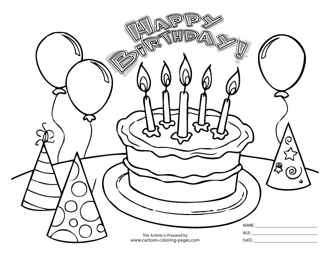 Coloring page: Anniversary (Holidays and Celebrations) #57309 - Free Printable Coloring Pages
