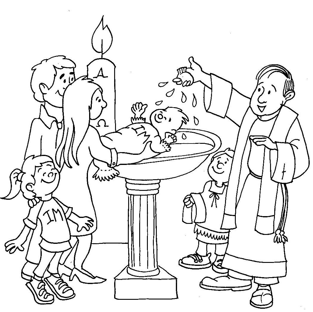 Coloring page: Baptism (Holidays and Celebrations) #57455 - Free Printable Coloring Pages