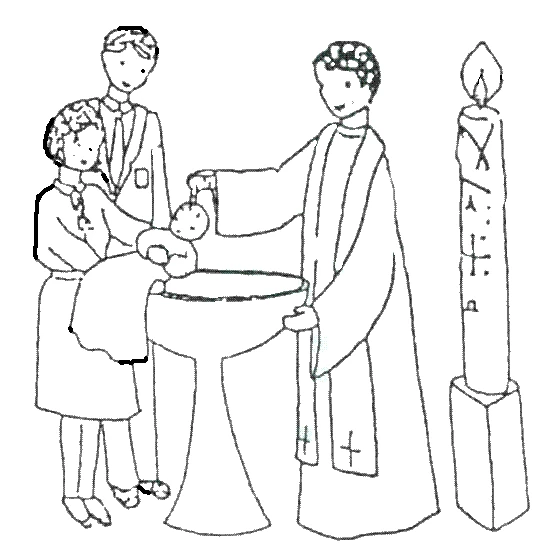 Coloring page: Baptism (Holidays and Celebrations) #57466 - Free Printable Coloring Pages