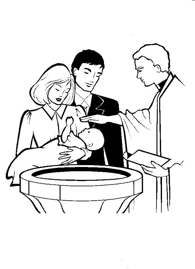Coloring page: Baptism (Holidays and Celebrations) #57489 - Free Printable Coloring Pages
