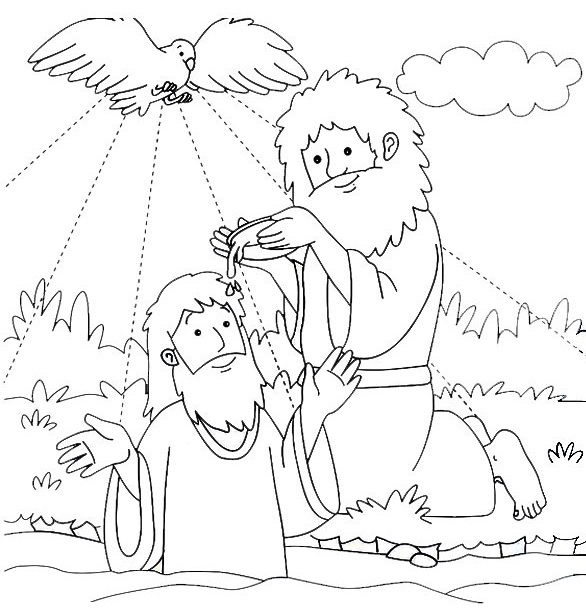 Coloring page: Baptism (Holidays and Celebrations) #57531 - Free Printable Coloring Pages