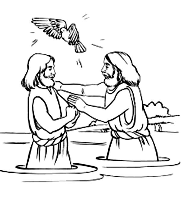 Coloring page: Baptism (Holidays and Celebrations) #57677 - Free Printable Coloring Pages