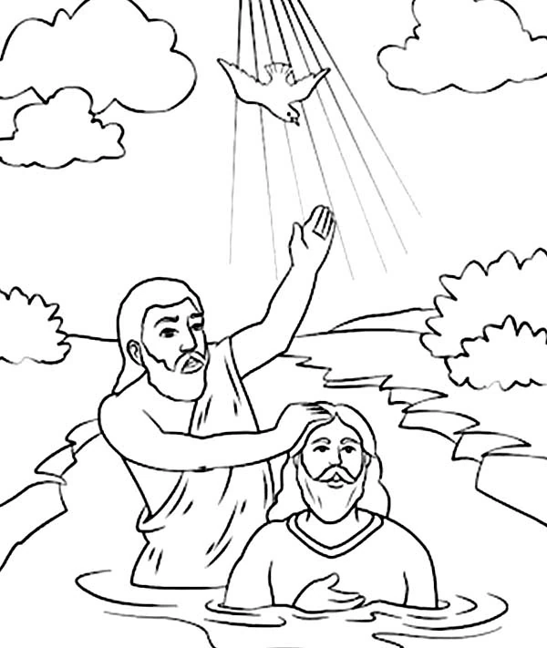 Coloring page: Baptism (Holidays and Celebrations) #57707 - Free Printable Coloring Pages