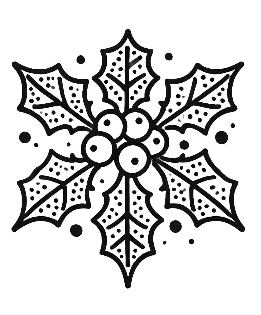 Free printable Christmas Holly coloring page #217567 from Holidays and Celebrations collection