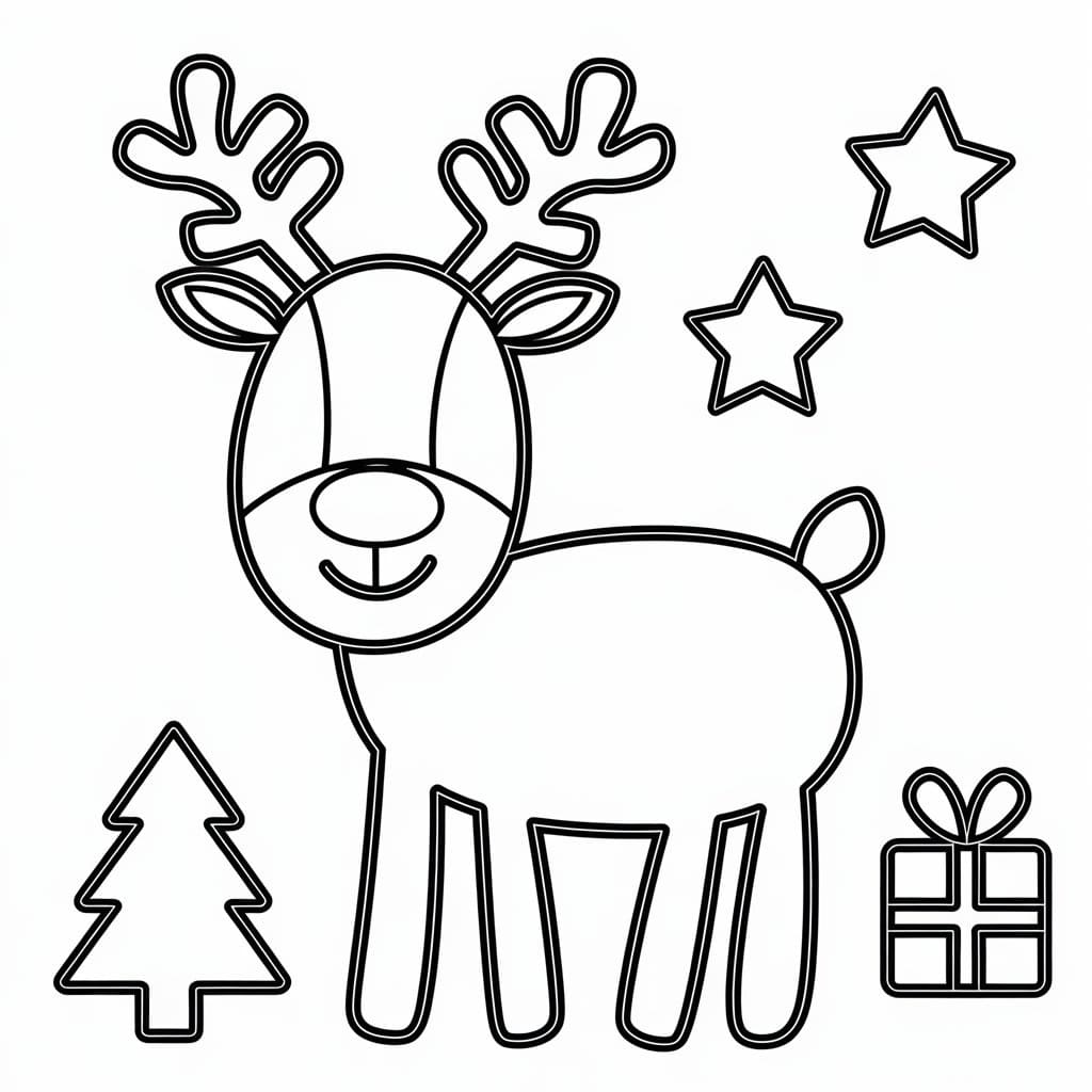 Free printable Christmas Reindeer coloring page #215798 from Holidays and Celebrations collection