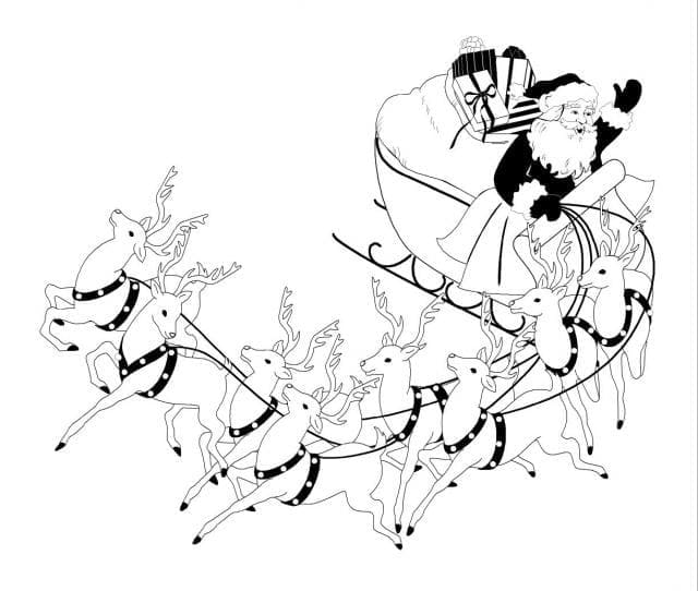 Free printable Christmas Sleigh coloring page #179575 from Holidays and Celebrations collection