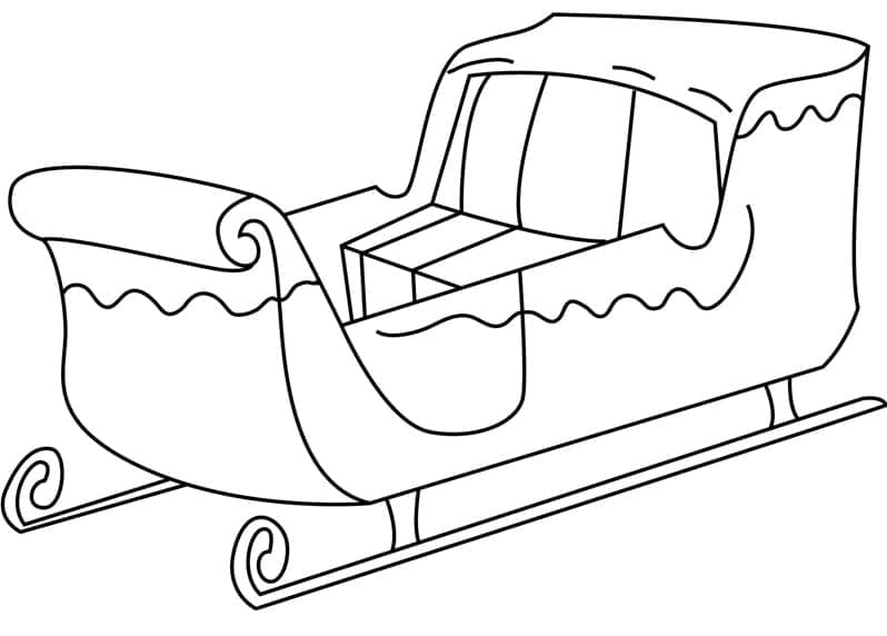 Free printable Christmas Sleigh coloring page #179585 from Holidays and Celebrations collection