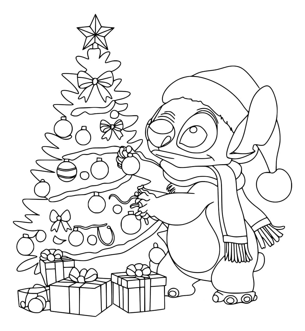 Free printable Christmas Stitch coloring page #216985 from Holidays and Celebrations collection