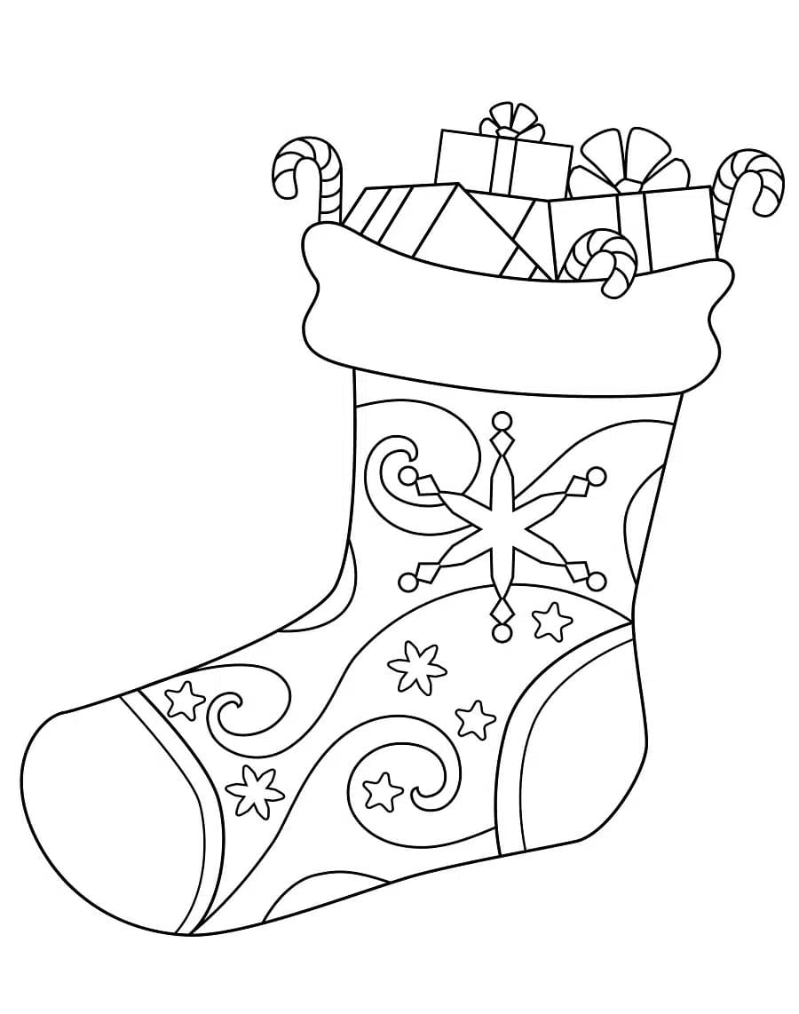 Free printable Christmas Stocking coloring page #216604 from Holidays and Celebrations collection