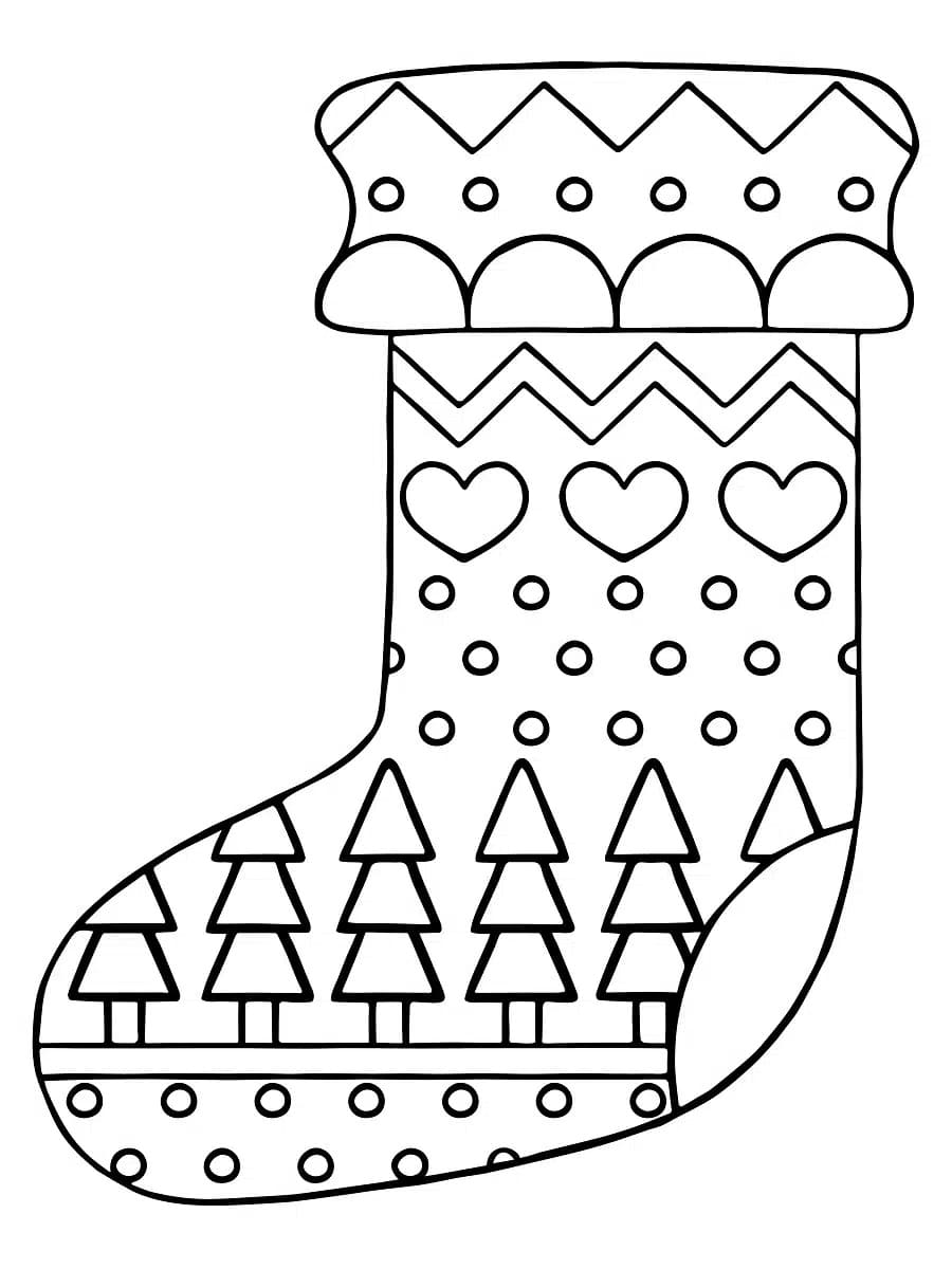 Free printable Christmas Stocking coloring page #216605 from Holidays and Celebrations collection