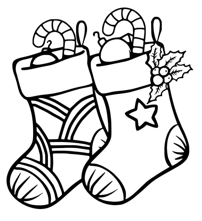 Free printable Christmas Stocking coloring page #216612 from Holidays and Celebrations collection
