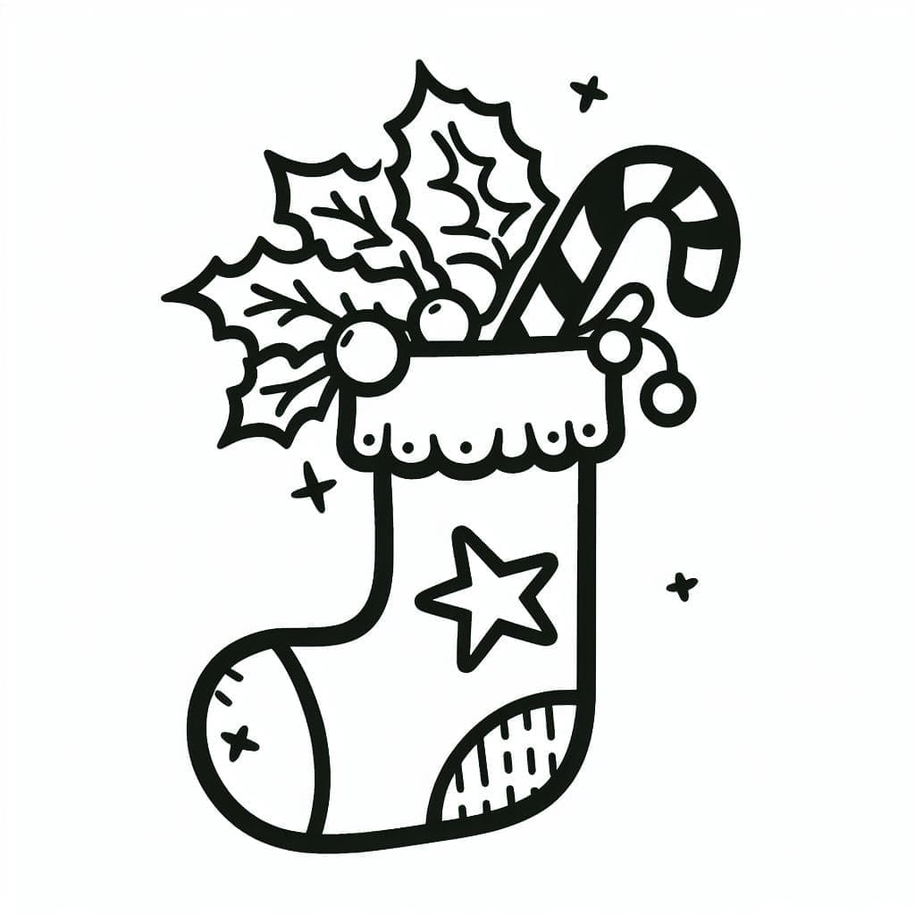 Free printable Christmas Stocking coloring page #216613 from Holidays and Celebrations collection