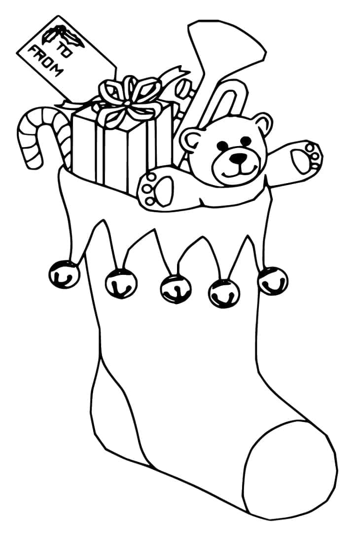 Free printable Christmas Stocking coloring page #216616 from Holidays and Celebrations collection